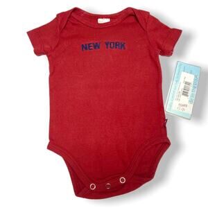 City Threads Boys Girls Bodysuit Size 3-6 Months Dark Red Navy Blue NEW YORK New